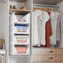 Sorbus 4 Pack Medium Shelf Organizer with Open Front Design Under Shelf for Closet Bathroom Kitchen Garage Plastic Stackable Storage Baskets, Size 2