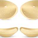 KSang Wateproof Super Thick Bathing Suit Inserts - 2 Pairs Push Up Bra Pads Inserts Add 1-2 Cups Swimsuit Breast Enhancer for Bikini Sports Fits AA/ A - Beige