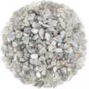 1.1lb Natural Crushed Grey Moonstone Labradorite Crystal Tumbled Chips - Grey Labradorite Healing Crystals Chips Bulk