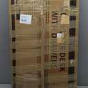 ODK 40 Inch Small Computer Desk with 4 Fabric Drawers, Modern Writing PC Desk for Small Spaces, Study & Home Office Desk with Storage Shelves, Black