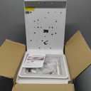 Shine LUEST Modern Ceiling Light, 39.4'' Dimmable LED White Flush Mount Ceiling Lights with Remote Acrylic Round Ceiling Lamp Fixture for Low Ceiling Bedroom Living Room Dining Room, 100W (White 8 Rings)