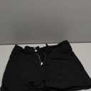 Womens Relaxed Fit Casual High Waist Pocketed Denim Shorts, Black Medium