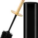 SUBEKYU Toilet Brush, Toilet Bowl Brush and Holder Set, Bathroom Toilet Bowl Cleaner for Deep Cleaning, Black