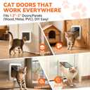 LIBBEPET Cat Door Interior Door, Push & Turn 4-Way Lock Indoor Cat Doors, Reinforced ABS Frame Pet Doors for Cats Up to 18 lbs, Easy DIY Installation for Interior and Exterior Doors, Lagre