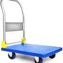 Healsmart Foldable Push Cart Dolly | Heavy Duty Platform Truck with 440 lbs. Capacity | Collapsible Cart with Wheels and Handle | Under Desk Space Saving 360° Swivel Hand Push Flatbed Moving Wagon