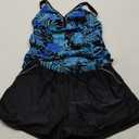 Arolina 2025 Women's Tankini Swimsuits with Pockets Tummy Control Two Piece Bathing Suits with Shorts, L