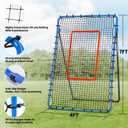 FITPLAY 7x4FT Volleyball Rebounder Net, 5-Angle Adjustable Volleyball Bounce Back Training Equipment with Steel Frame & PE Net for Volleying,Spiking,Bumping,Includes Ground Stakes & Carry Bag