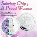 Imasoner 10 Year Sobriety Coin | Recovery Strength AA Medallion | I Am Proudly Addicted to My Sobriety | 10 Year Sobriety Chip | Inspirational Recovery Gift for Men & Women