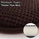 Brown Foam Seat Cushions Kitchen Chairs Pads for Dining Chairs 2 Pack Non Slip Patio Seat Cushions Washable U Shaped Soft Thick Large Metal Wooden Chair Cushions,17" x 15", 15*17in