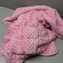 Pink Weighted Blanket for Adults 12lbs, 48"x72", Twin Full Size Breathable Cooling Minky Heavy Throw Blanket for 110-130lbs, Soft Winter Thick Big Blankets Weighted Comforter Gift for Sleeping