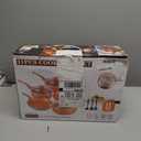 Pots and Pans Set Ultra Nonstick, Pre-Installed 11pcs Cookware Set Copper with Ceramic Coating, Stay cool handle & Nylon Kitchen Utensils, Gas/Induction Compatible, 100% PFOA Free