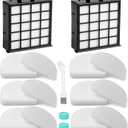 AZ4002 AZ4000 AZ4002W HEPA Filter Replacement Compatible with Shark POWERDETECT Upright Vacuum Cleaner and Shark Powered Lift-Away Heavy Duty Vacuum Suction, 6 Foam, 6 Felt, 2 HEPA, 2 Odor Cartridge
