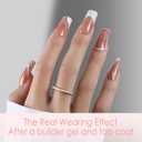 2 x Jsiallye 150Pcs French Tip Press on Nails,5 Style French Tip Soft Lines Press On Nails Long Square,No Need to File 4 in 1 Gel Nail Tips Pre-lasting,Soak off False Nail Tips for Women 15 Size