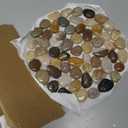 Natural Pebble Stepping Stones for Garden & Outdoor Walkways - 9 Inch Round Therapeutic Massage Stones, 6pcs Non-Slip Acupressure Floor Mats, Polished River Rock Decorative Stone Path