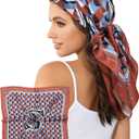 AWAYTR 35 Satin Head Scarves Women Like Silk Scarf Hair Bandanas Women Matte Neck Scarf Head Wrap Hair Headscarf (S)