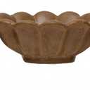 3 x Creative Co-Op Stoneware Flower Bowls, 6" L x 6" W x 3" H, Multicolor