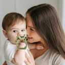 2 Pack Baby Teething Toys for 3-6 6-12 Months, Food Grade Silicone Infant Teether Mitten, Baby Essentials Teething Relief, Newborn Essentials Chew Toys for Sucking Needs (White & Green)