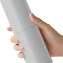 Travel Toothbrushes Holder  Portable Toothbrush Containers with Rinse Cup, Toothpaste Case with Leak-Proof Cover for On-The-Go Oral Care (Grey) (7.9 x 2.6 x 2 inches)