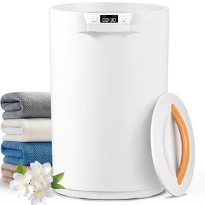 Towel Warmer, 20L Large Towel Warmers for Bathroom, Towel Bucket Fits Up Two 40"X70" Oversized Towels, Bathrobes, Blankets, Towel Heater with LCD, 4 Timer Setting and Auto Shut Off(White)