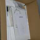 IBUYKE Small Bathroom Storage Cabinet, Narrow Beside Tolite Cabinet with 2 Doors & Adjustable Shelf, Small Bathroom Organizer, Space-Saving Storage Solution for Toilet, Laundry Room UWBS002W (White)