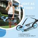 Kids & Adults Kick Scooter  2 or 3 Wheel Options (LED on 3-Wheel) for Outdoor Fun & Commuting, Foldable and Portable, Adjustable Handle, Anti-Slip Deck (Ages 3 to Adult),Birthday Gift (Blue(with CupHolder))
