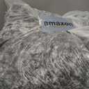 GONAAP Fuzzy Faux Fur Throw Blanket Queen Size Frosty Black Super Soft Cozy Plush Fuzzy Shaggy Blanket for Couch Sofa Bed (Frosty Black, Queen(90"x90")