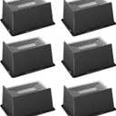 Bed Risers 4 Inch Heavy Duty, Oversized Furnitures Risers 4 inch Support 6000 lbs, Bed Table Rising Blocks, Fits for Couch, Sofa, Chair, Furniture Lifts 6 PackBlack 4'' 6 Pack