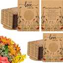 Fumete 50 Pcs Let Love Grow Seed Packets Cool Wedding Favors for Guests Kraft Envelope Kraft Bag with Window Flower Resealable Seed Storage Packets for Wedding Party Favors Bridal Shower