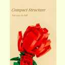 Roses Building Sets for Kids, Toy Flower Bouquet Gift for Girl Friend Birthday Christmas and Valentine's Day