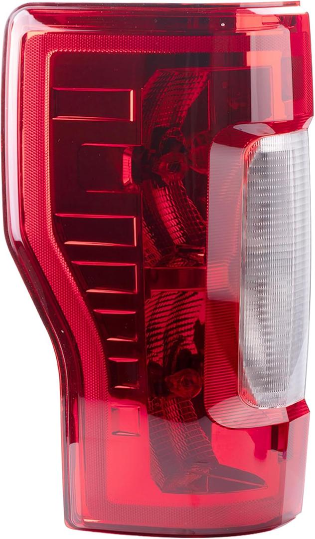 Left Driver Side Tail Light Compatible With 2017-2019 Ford F-250 F-350 Super Duty Rear Brake Lamps Replacement Taillights Bulb IncludedDirect Fit, Durable ABS, (No Blind Spot/LED)