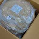 Chardin home- Natural Braided Ottoman Pouf - Cozy & Bohemian Jute/Hemp Hand Crafted Casual Seating for Home, Office, Bedroom, 18"x18"x14". (Golden Brown)