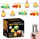 Camper String Lights RV Party Lights,16.5 ft USB Operated Lights 21 Led with Remote & Timer, Travel Trailer Party Lights Happy Camper Gifts for RV Awnings, Camping, Birthday Party