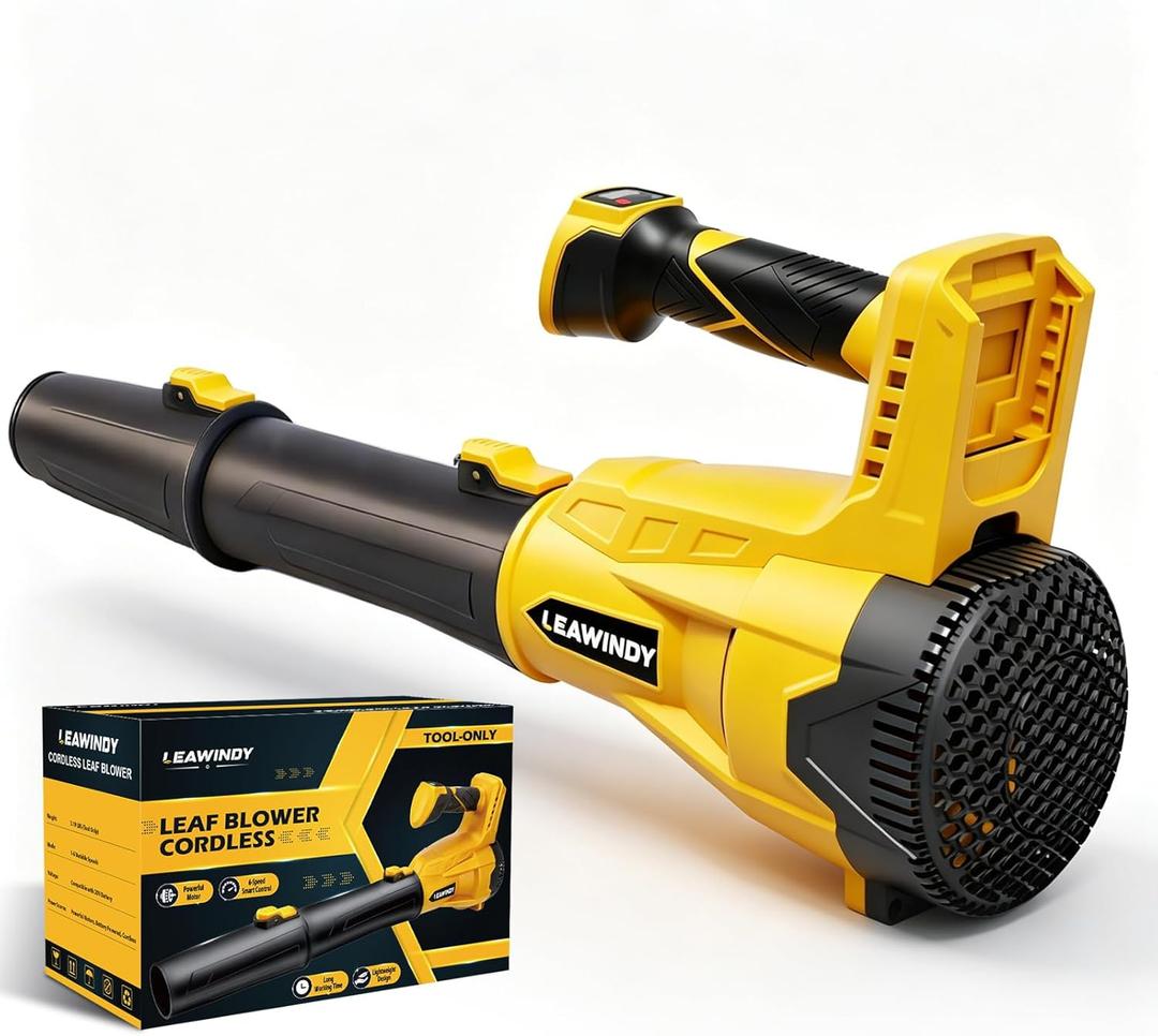 Cordless Leaf Blower for Dewalt 20V Max Battery(Tool Only), 560 CFM/180 MPH Electric Leaf Blower with 6-Speed Variable, Lightweight Leaf Blowers, Battery Powered Blowers for Yard, Lawn, Patio Cleaning