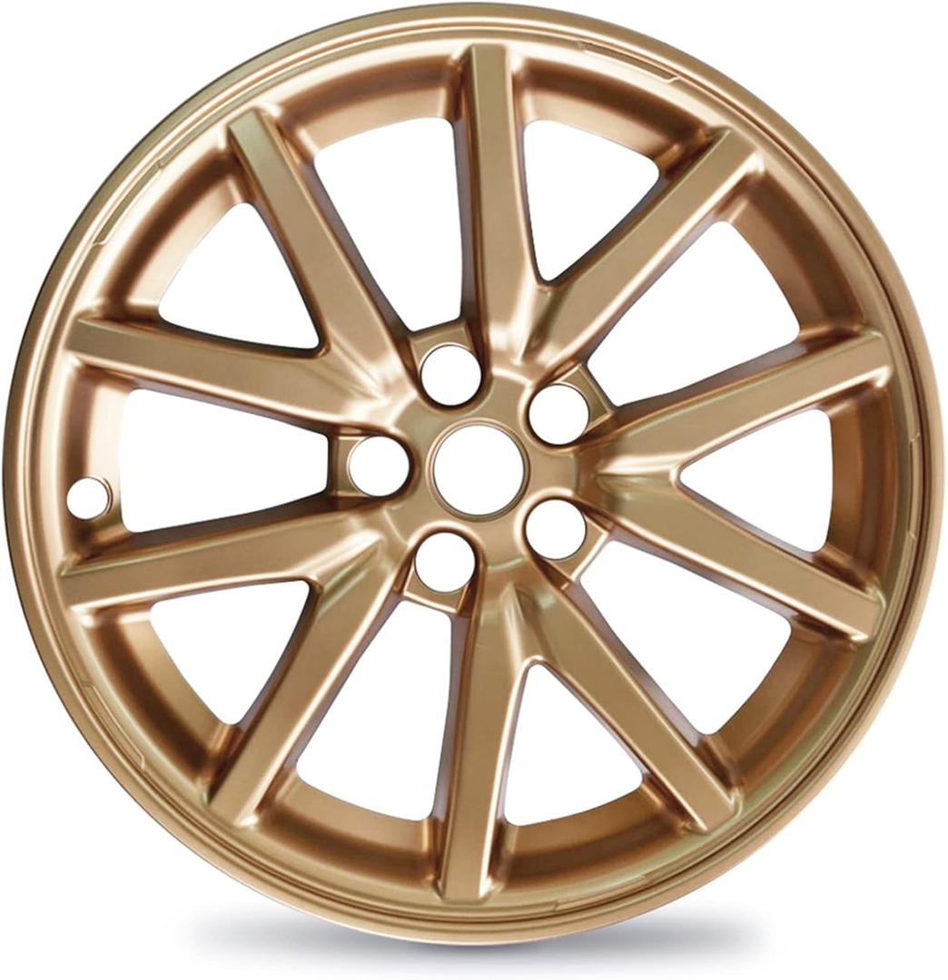 Mayde 18-Inch Wheel Covers fits 2017-2023 Tesla Model 3 Rims, Replacement Hub Caps (1 Piece, Gold)