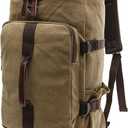 IT'SCARL Large backpack for men,Travel backpack,Carry on, Canvas big bag,Work back pack(khaki), Medium