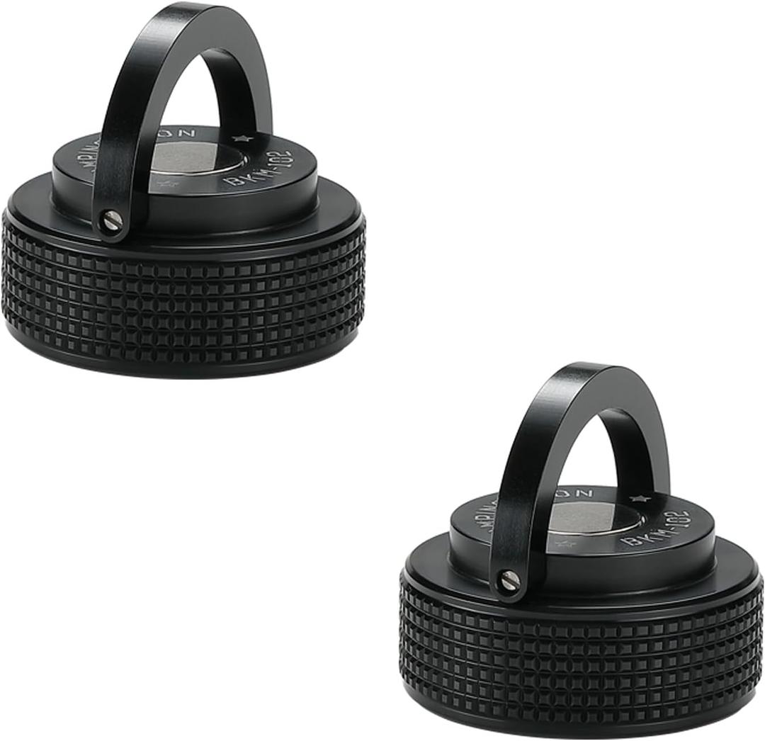 CAMPINGMOON 1LB Propane Cylinder Cap Sealed Protective Cover for Small Camping Gas Fuel Tanks, Dustproof & Leak-Resistant Valve Cap, 2-Pack BKM-102-2P