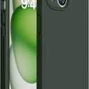 Miracase Compatible with iPhone 15 Case, [Soft Anti-Scratch Microfiber Lining], Liquid Silicone Case Gel Rubber Shockproof Drop Protection Phone Case for iPhone 15, Dark Green