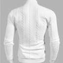 OYOANGLE Men's Knit Sweatshirts Mock Neck Long Sleeve Work Casual Pullover Tops (XL)