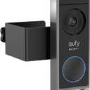 Anti-Theft Video Doorbell Mount Compatible with Eufy E340 - No Drilling, Motion Sensor Unblocked, Adjustable Eufy Doorbell E340 Mount for Houses, Apartments, Rentals (Doorbell is not Included)