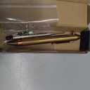 Cool Hand 4.9'' Brass Bolt Action Pen with Retractable Stylus Tip for Any Touch Screen, Ballpoint Ink Refillable, Compact Size, Skelton Out Deep Pocket Clip (Brass)