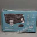 Wireless Keyboard and Mouse Combo,2.4G Full Size Wave Keys Ergonomic Keyboard with Wrist Rest for Natural Typing, 3 DPI Adjustable Ergonomic Silent Mouse for Computer/Laptop/Windows/Mac (Black)