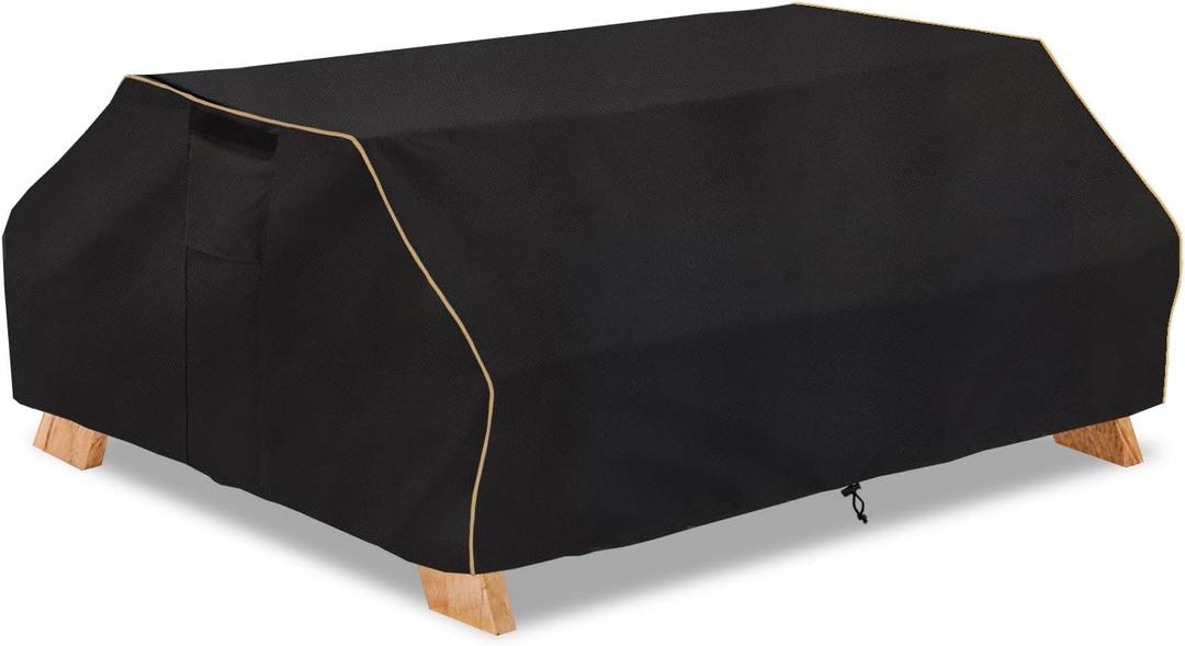 Bitubi 70 / 72 Inch Waterproof Picnic Table Cover With Bench Covers,Classic Black Wind Dust Proof Anti-UV, 72Outdoor Cover For Picnic Table