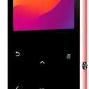 Mp3 Player with Bluetooth 5.3, Portable Digital Mp3 Music Player with Speaker, FM Radio, Voice Recorder, E-Book, Touch Buttons, Supports up to 128GB, (Rose Gold,64GB)