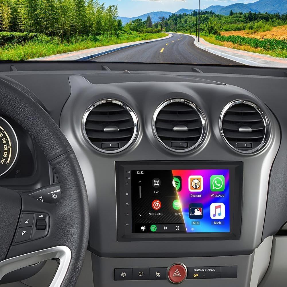 Android 13 Car Stereo Radio for Saturn Vue 2008 2009 2010 7 Inch IPS Touch Screen,with Wireless Carplay/Android Auto/GPS Nav/Bluetooth/FM/RDS/8 LED Backup Camera