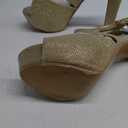 IDIFU Women's IN5 Charcy Crisscross Strappy Platform High Chunky Heels Peep Toe Pump Party Heeled Sandals (Gold, 10 M US)