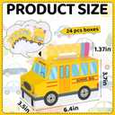 Colarr 24 Pcs School Bus Favors Treat Goodie Gift Pencil Boxes Back to School Favor First Day Bus Candy Box Birthday Gift Welcome Boxes for Classroom Birthday Party Table