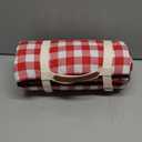 G GOOD GAIN Picnic Blankets Outdoor Extra Large - 80"x80" Portable Waterproof Picnic Blanket, Machine Washable 3-Layer Foldable Park Mat with Sandproof Backing for Grass, Hiking, Travel (Red)