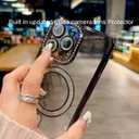 Changjia Magnetic Clear Glitter Case for iPhone 16,[Compatible with MagSafe] Cute Luxury Bling Sparkly Diamond with Camera Protector Soft TPU Plating Bumper Women Girls Case for iPhone 16 6.1",Silver