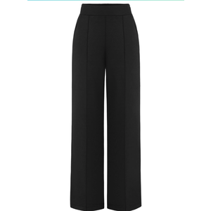 AFITNE Women's Wide Leg Work Pants High Waist Pull On Business Casual Pants Lightweight Lounge Slacks with Pockets 29"/31",L