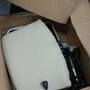 OLIXIS Criss Cross Chair with Wheels Wide Cross Legged Office Desk Vanity Chair Comfy Fabric Armless Adjustable Swivel for Home Computer Task PU Beige